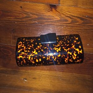J. Crew Faux tortoise clutch. Rarely worn!!!
